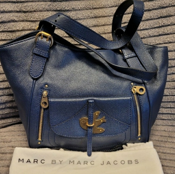 Marc Jacobs Petal To The Metal Bird Navy Tote Bag - Picture 3 of 14